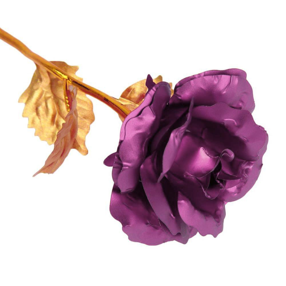 Eternity Rose - Roxo com haste de ouro