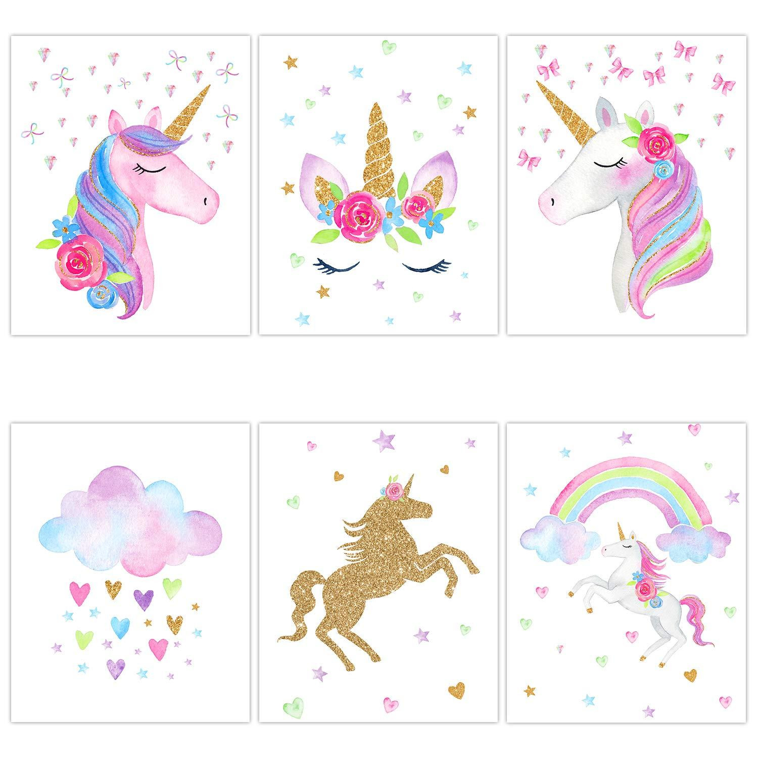 6x Canvas Posters - Unicorn