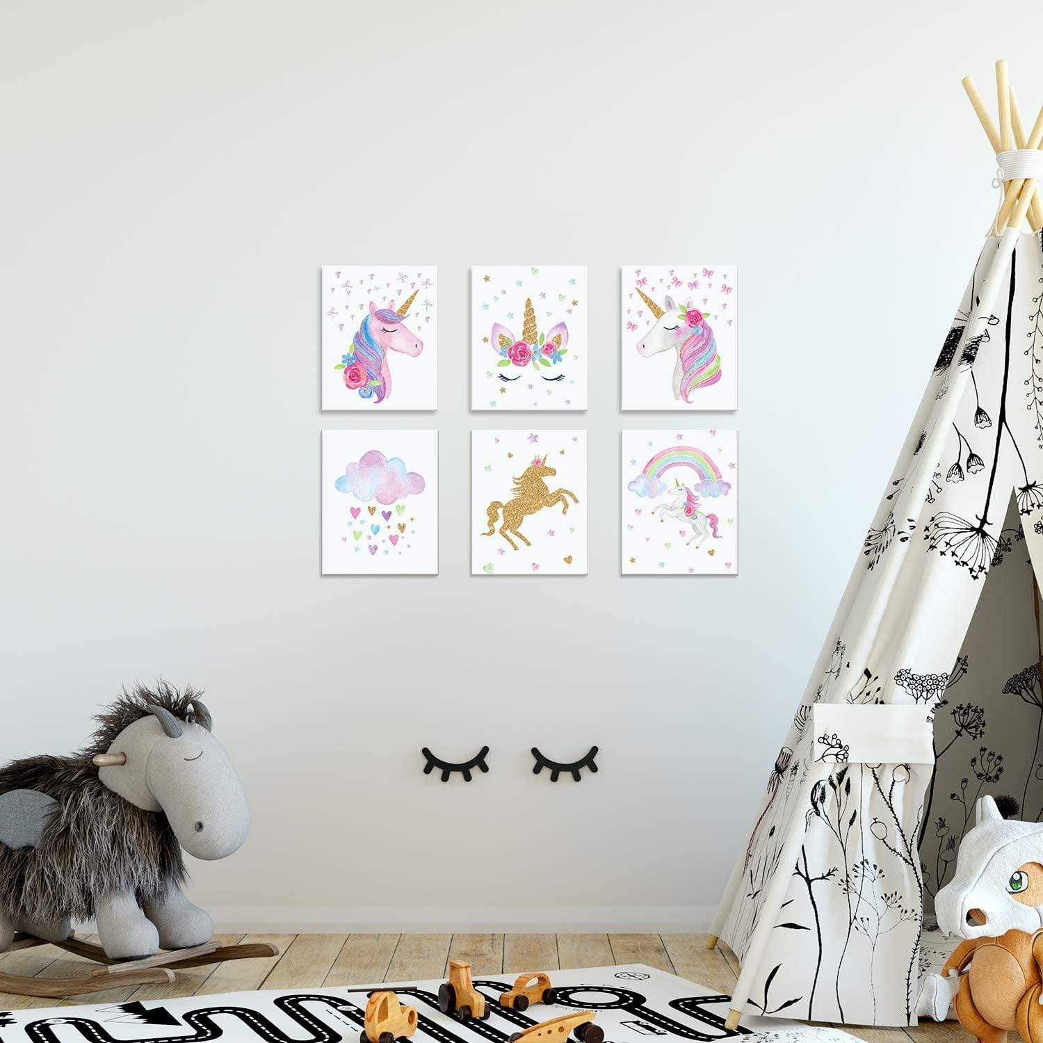 6x Canvas Posters - Unicorn
