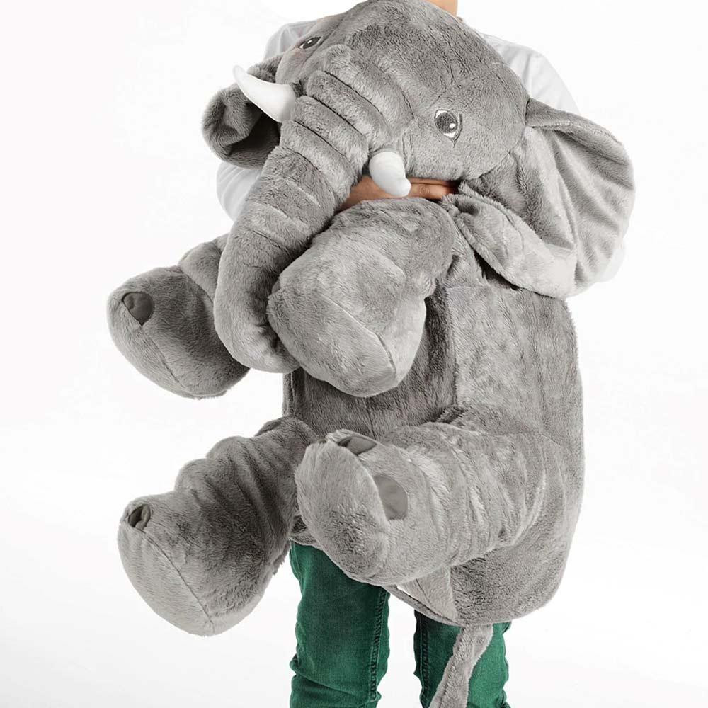 Plüschtier, Elefant - Grau - 60 cm