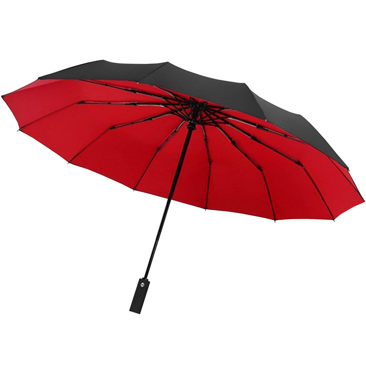 Umbrella, Compact - 105 cm - Black / Red