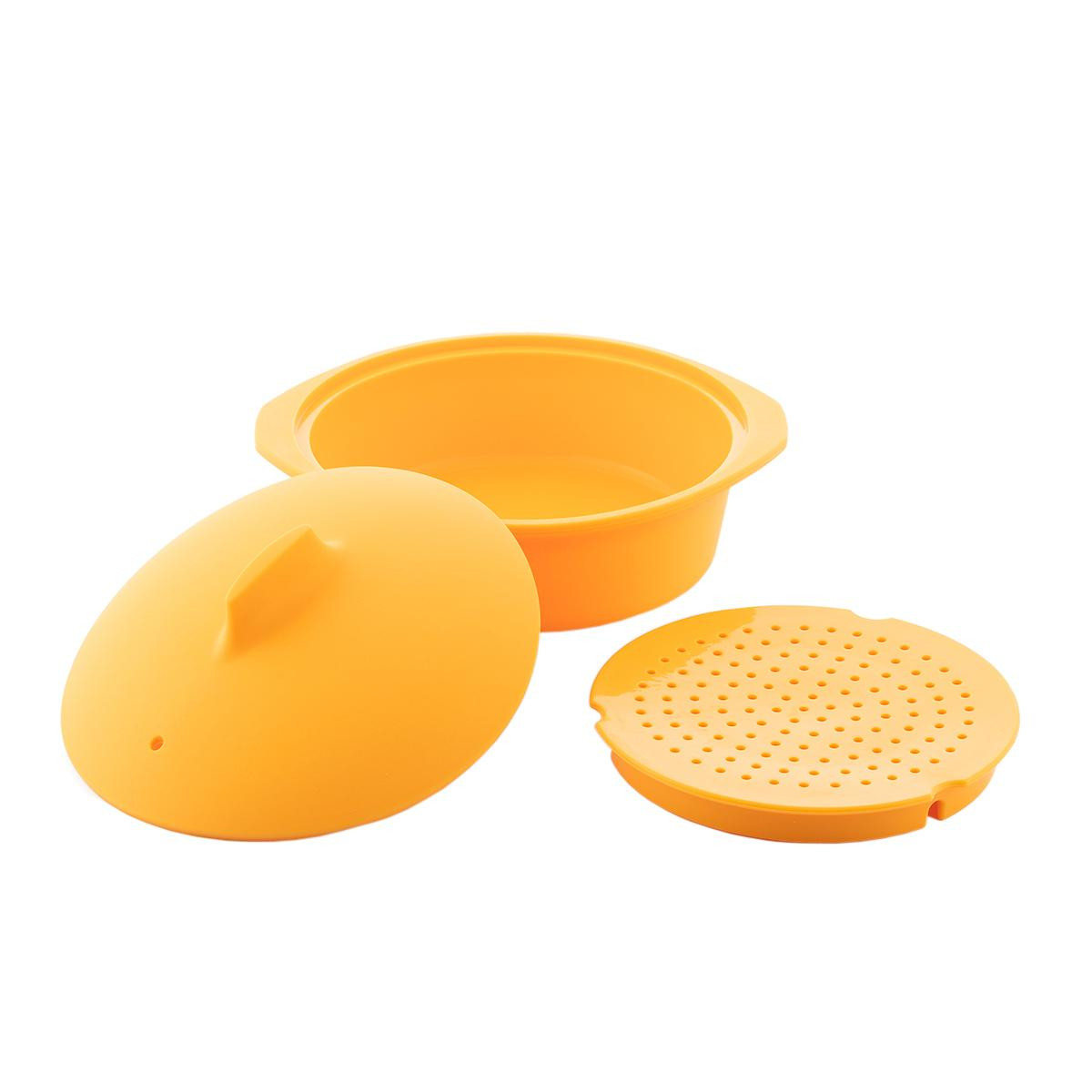 Cuiseur vapeur pour micro-ondes - Orange