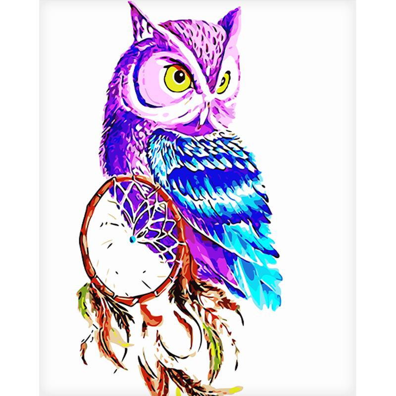 Canvas poster, Uil - 60 x 75 cm