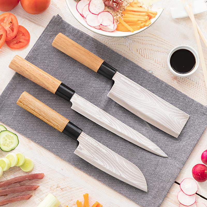 3x coltelli con custodia