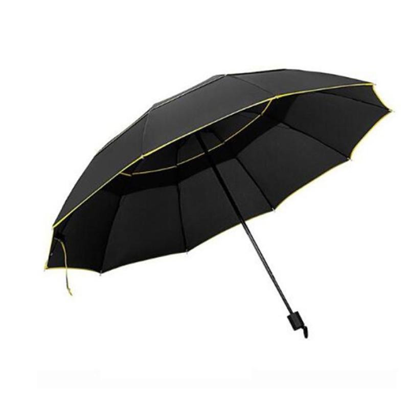 Ombrello, Compatto - 130 cm - Nero / Giallo