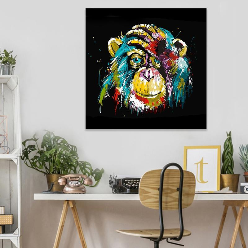 Leinwandbild, Affe - 50 x 50 cm