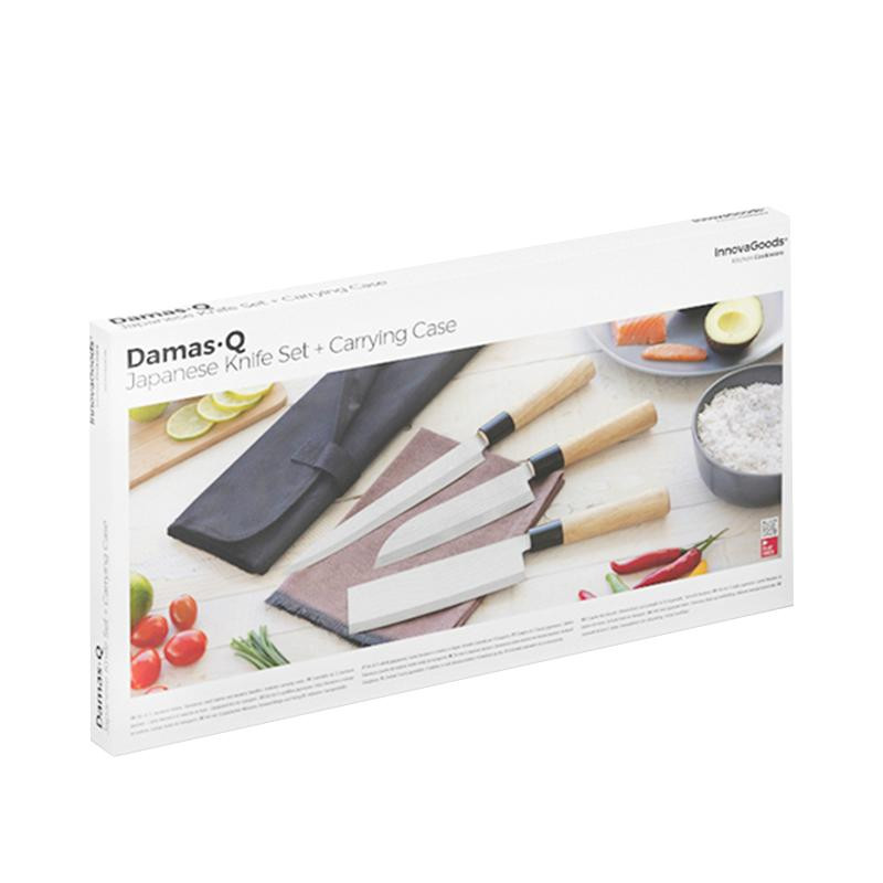 3x Knives with Case