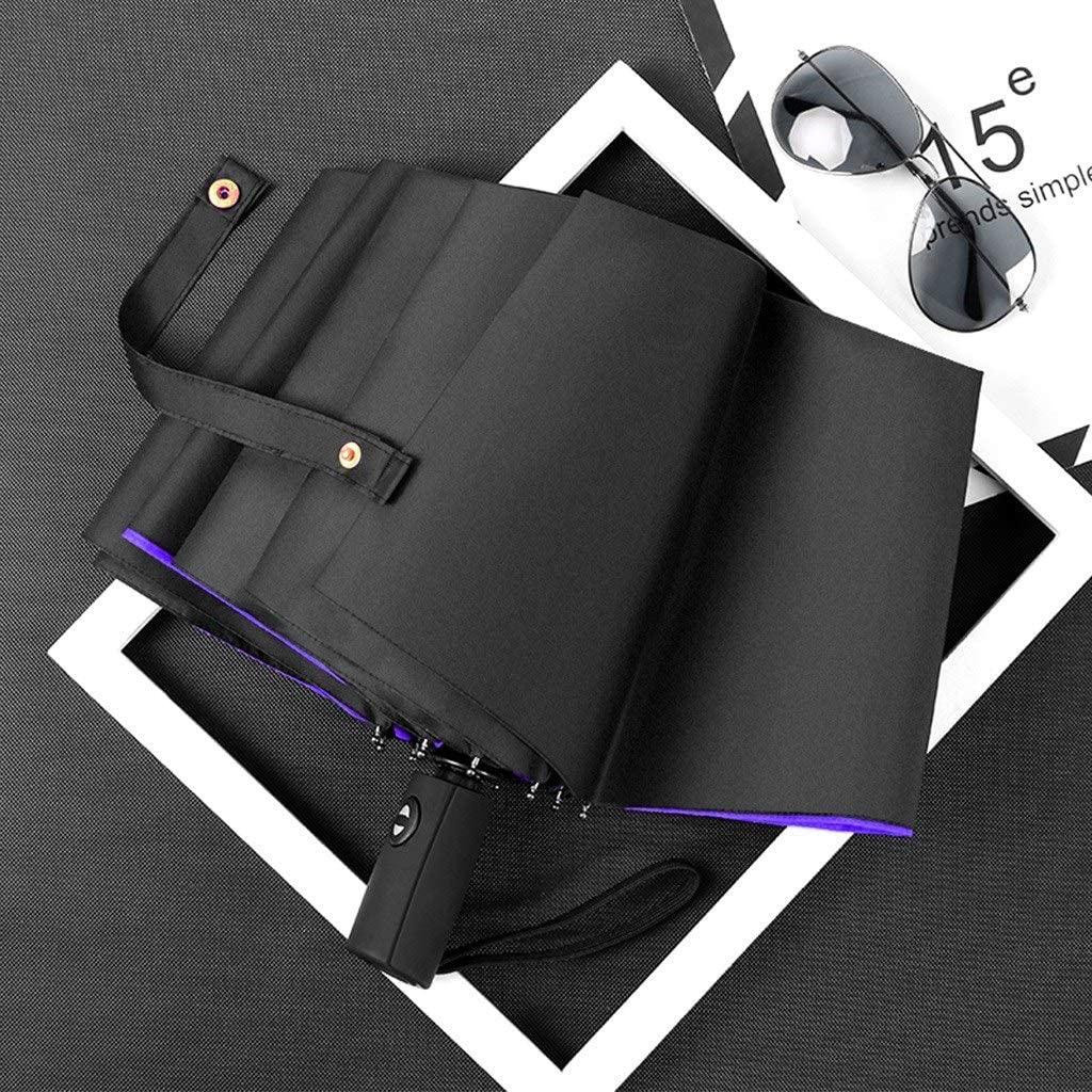 Umbrella, Compact - 105 cm - Black / Purple