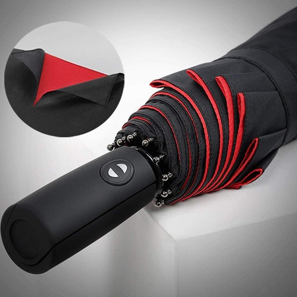 Ombrello, Compatto - 105 cm - Nero / Rosso
