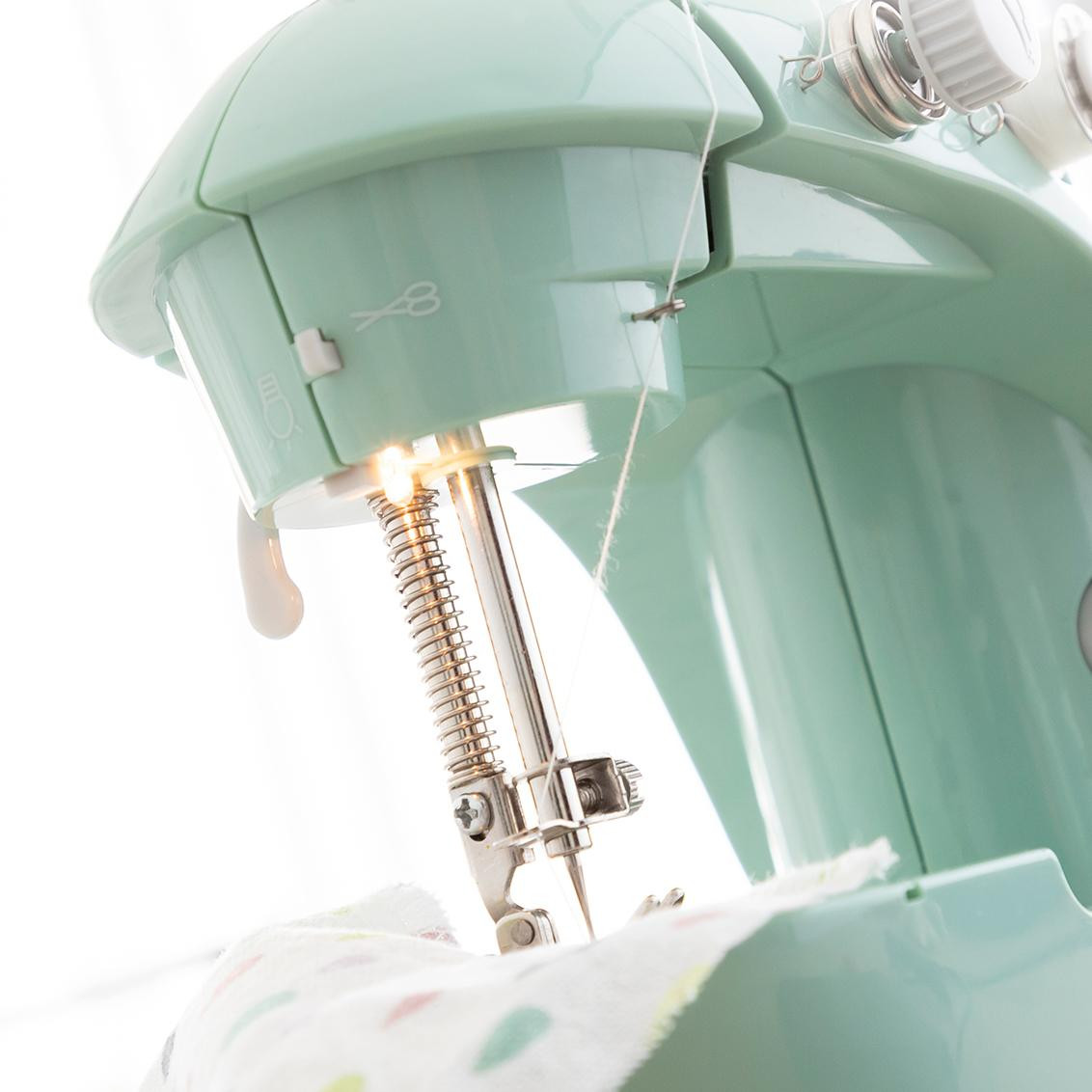 Mini-Sewing Machine, LED Lighting - Green