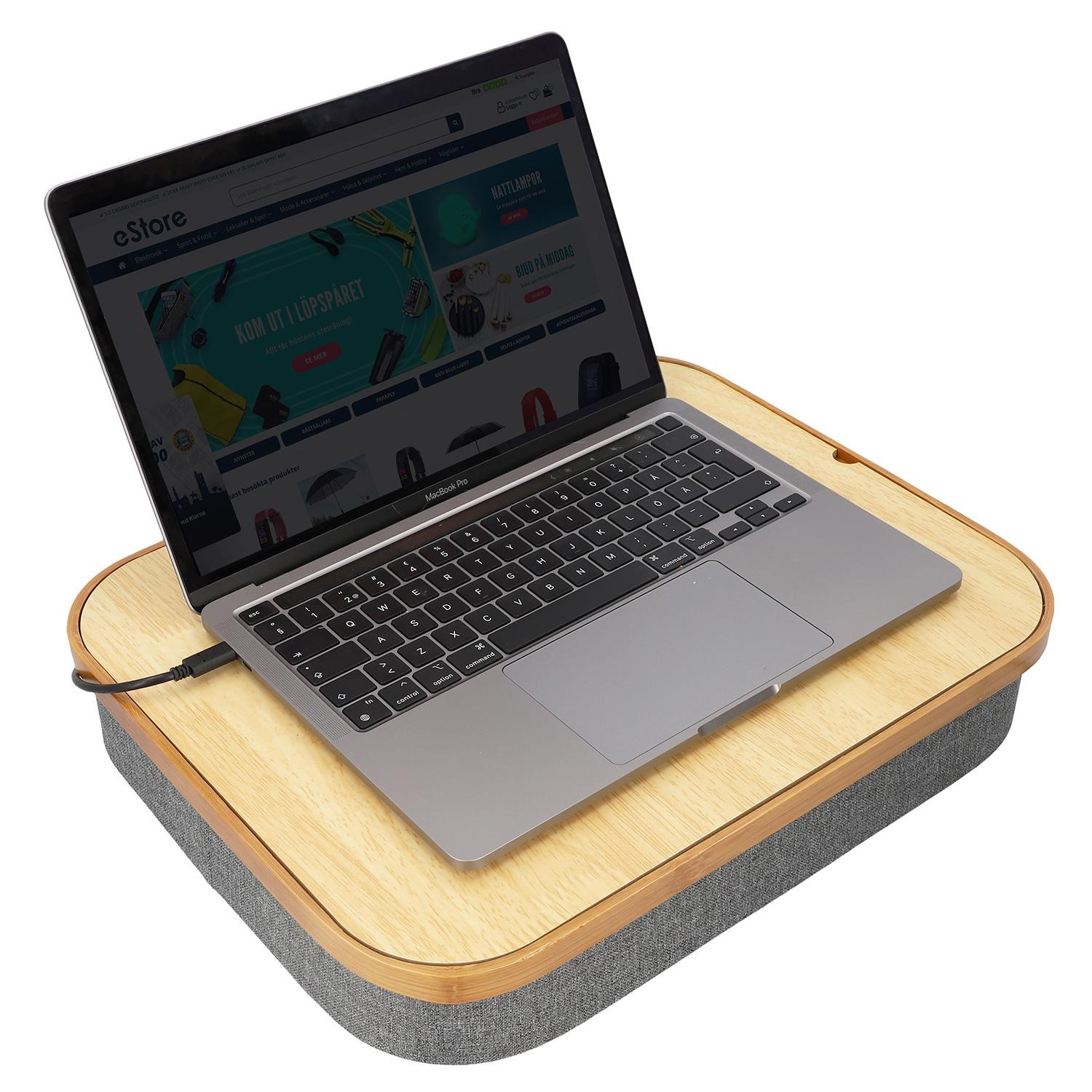 Knee Desk with Storage - Grey