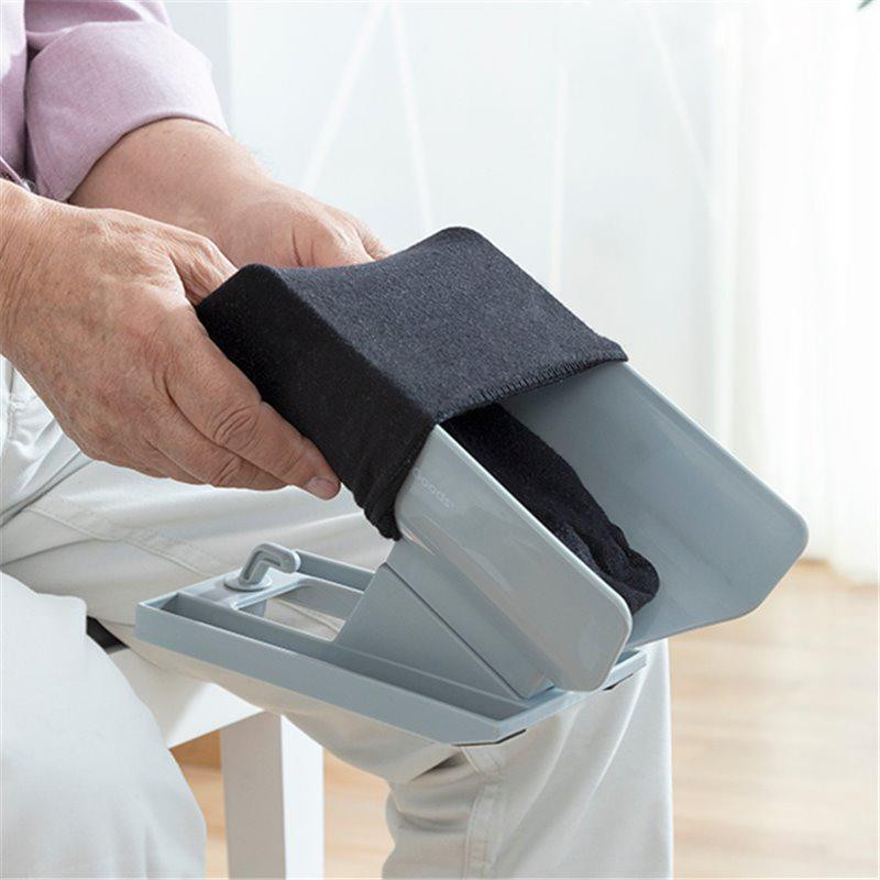 Sock Aid com sapato