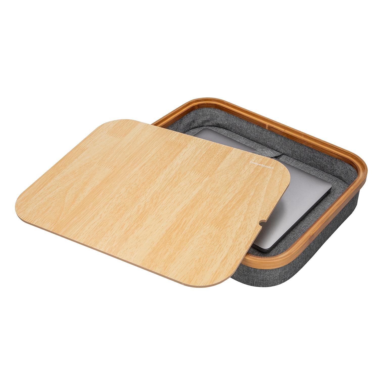 Knee Desk with Storage - Grey