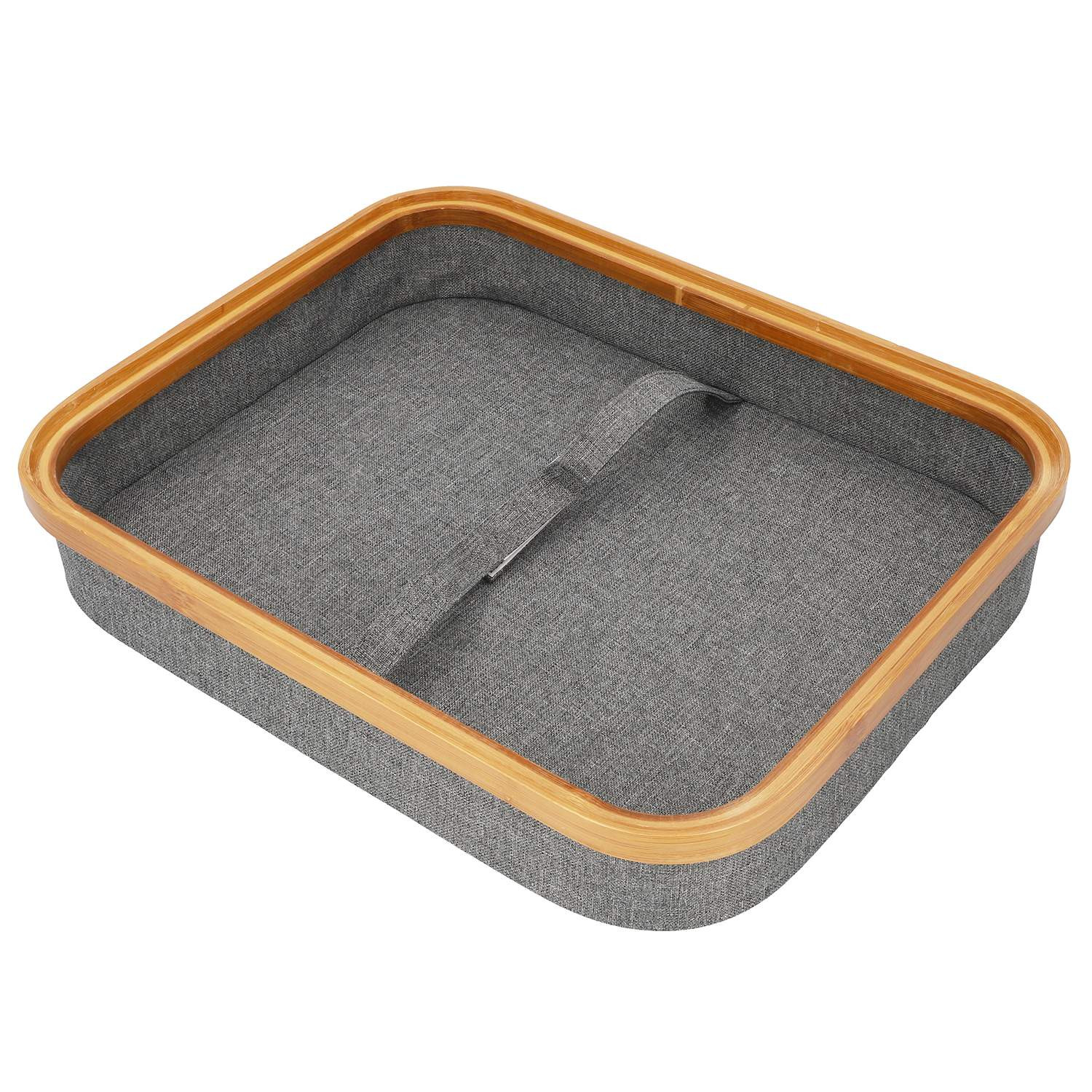 Knee Desk with Storage - Grey
