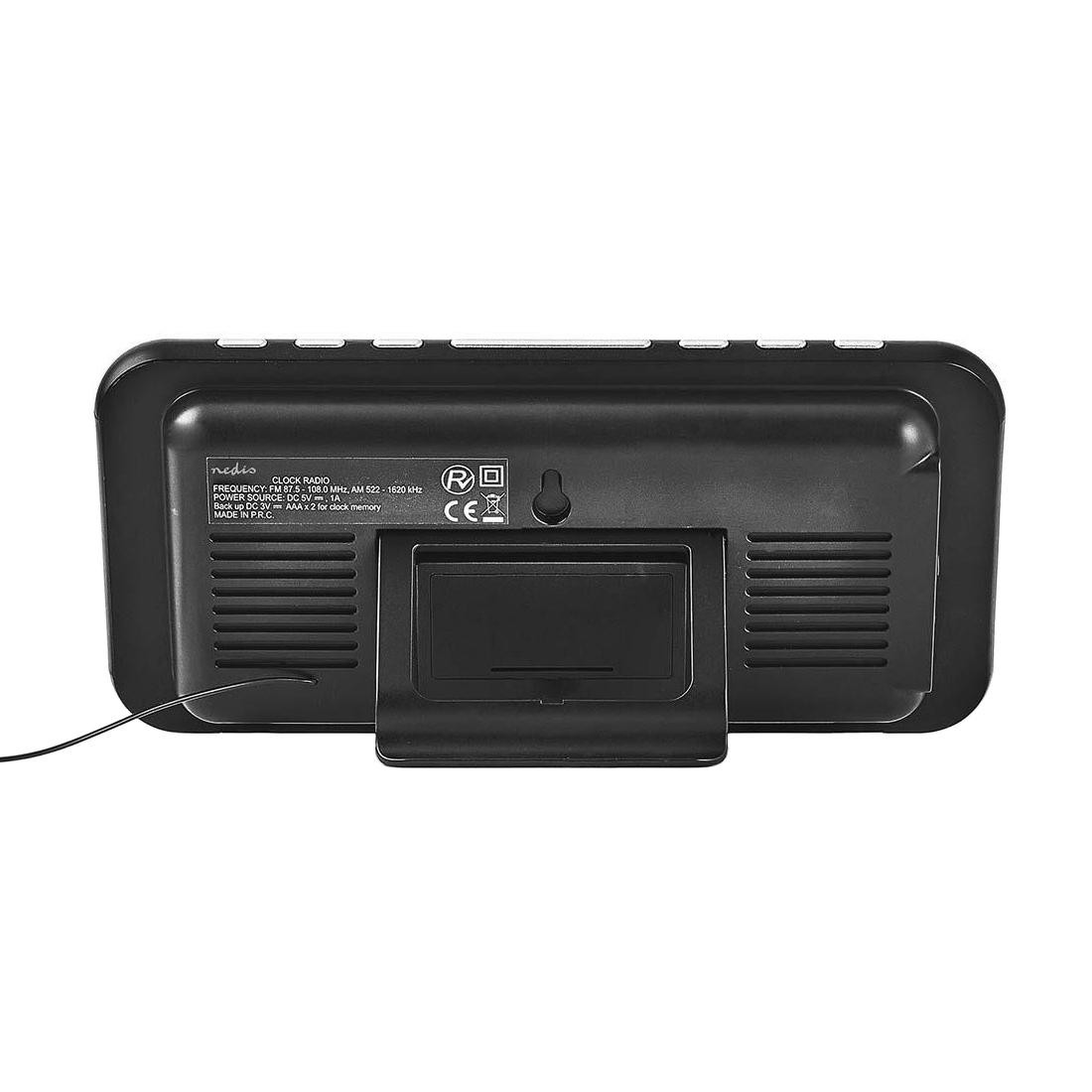 Rádio-relógio digital com entrada USB