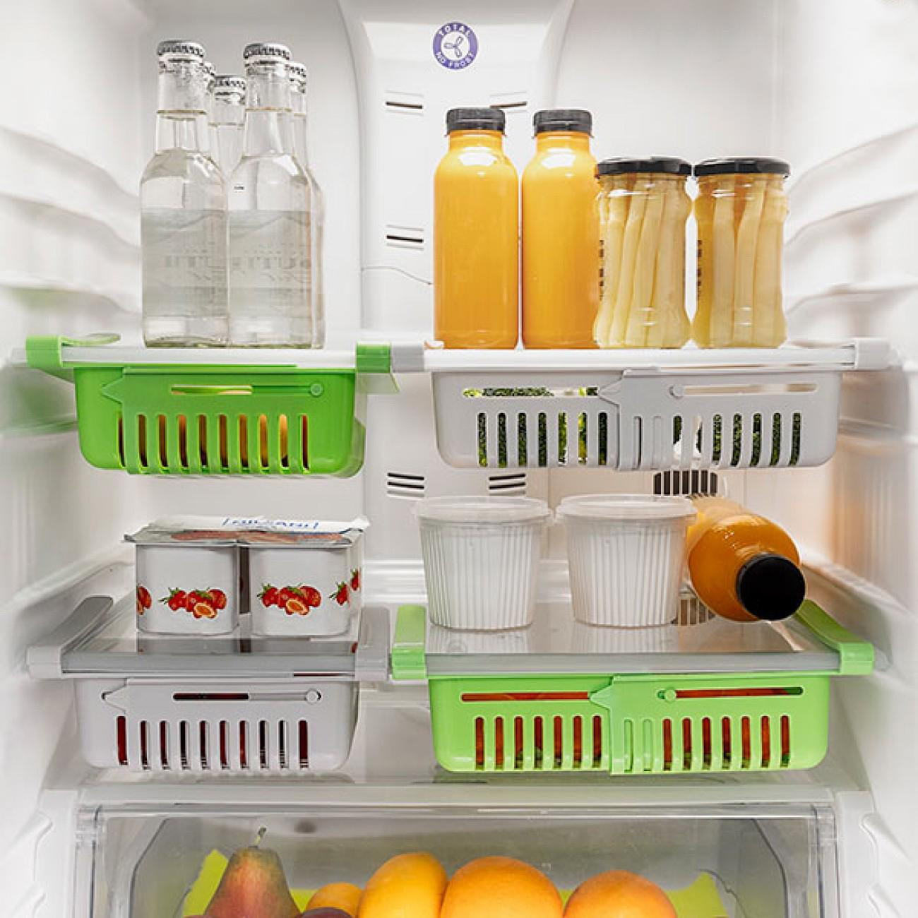 2x Adjustable Refrigerator Drawers