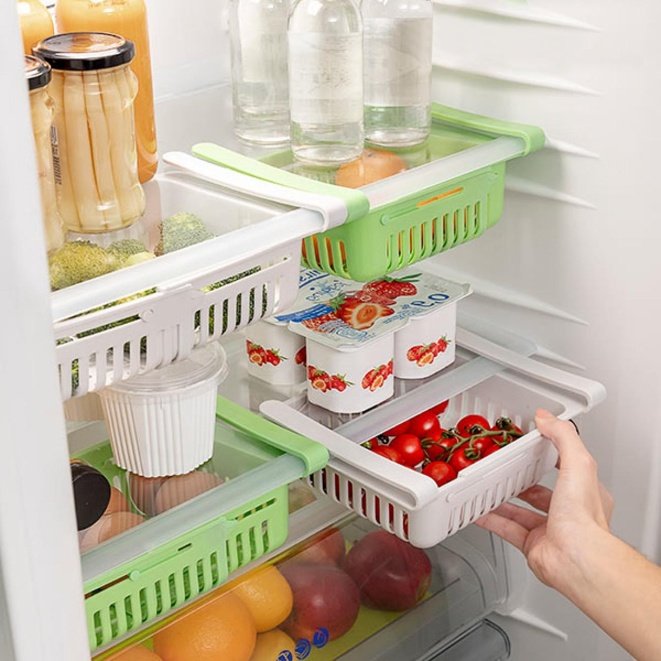 2x Adjustable Refrigerator Drawers