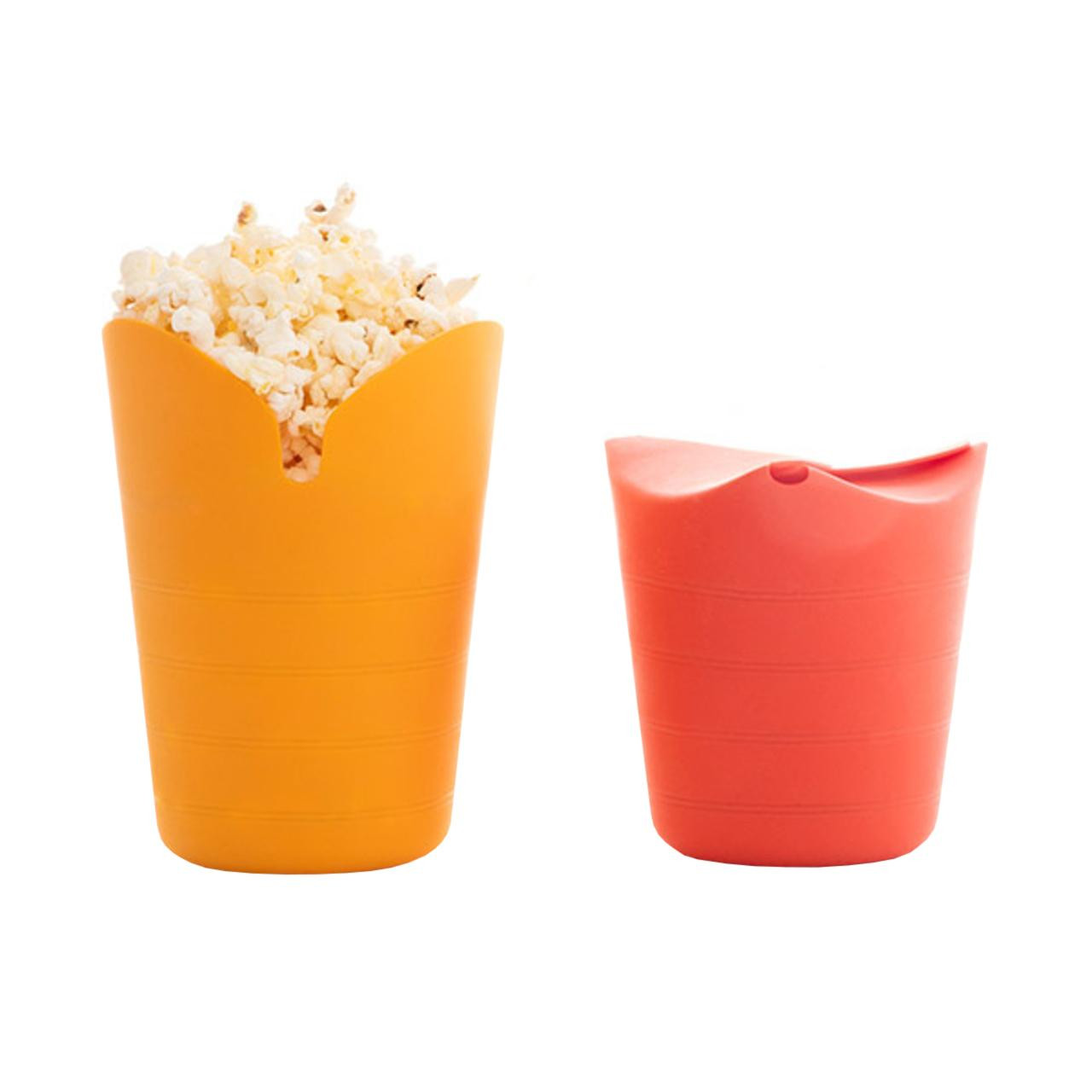2x bols à pop-corn pliables pour micro-ondes