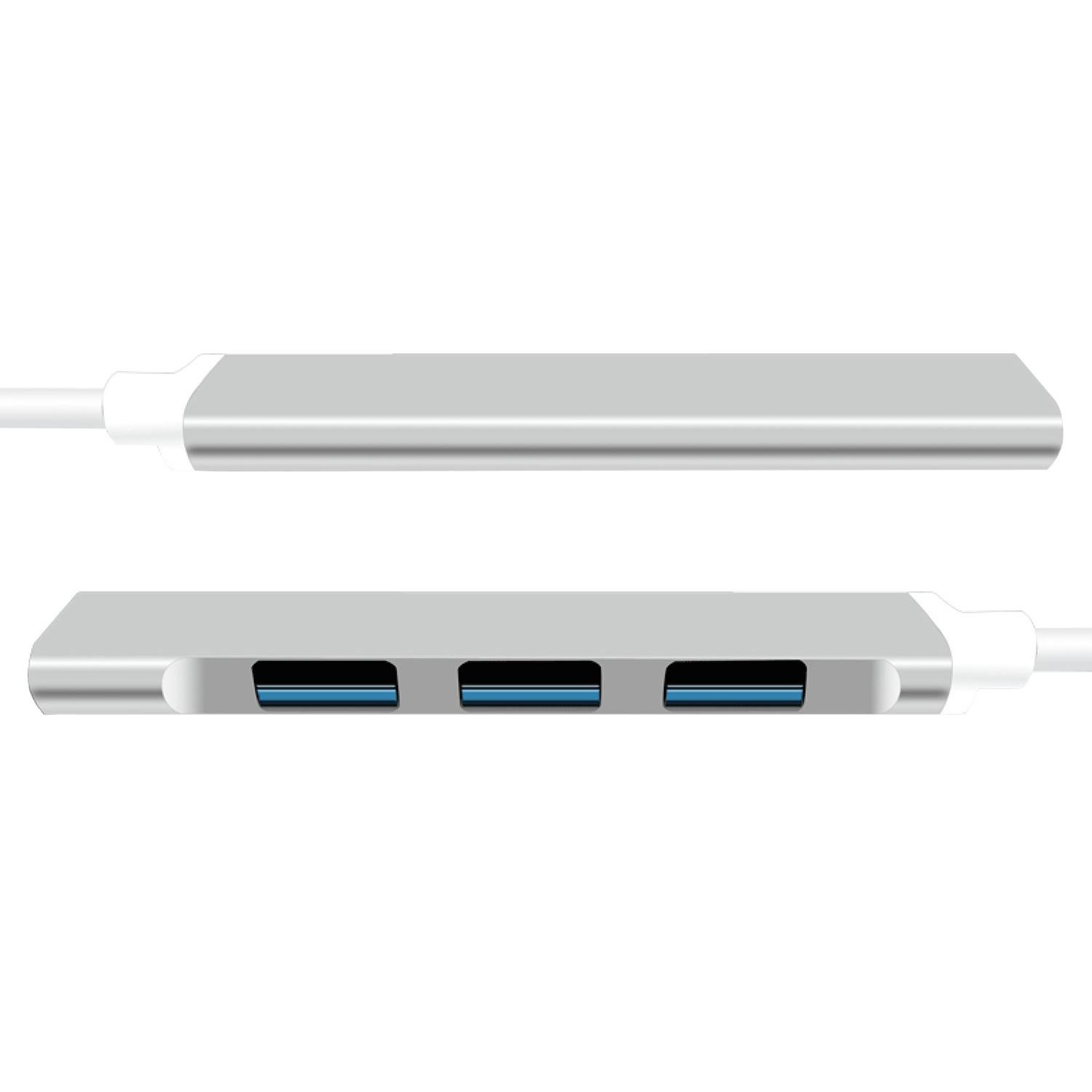 Hub USB-C con 4 porte - Argento