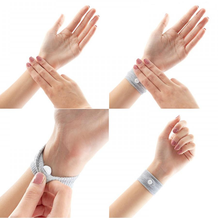 2x Pulseiras contra Náusea - Cinza