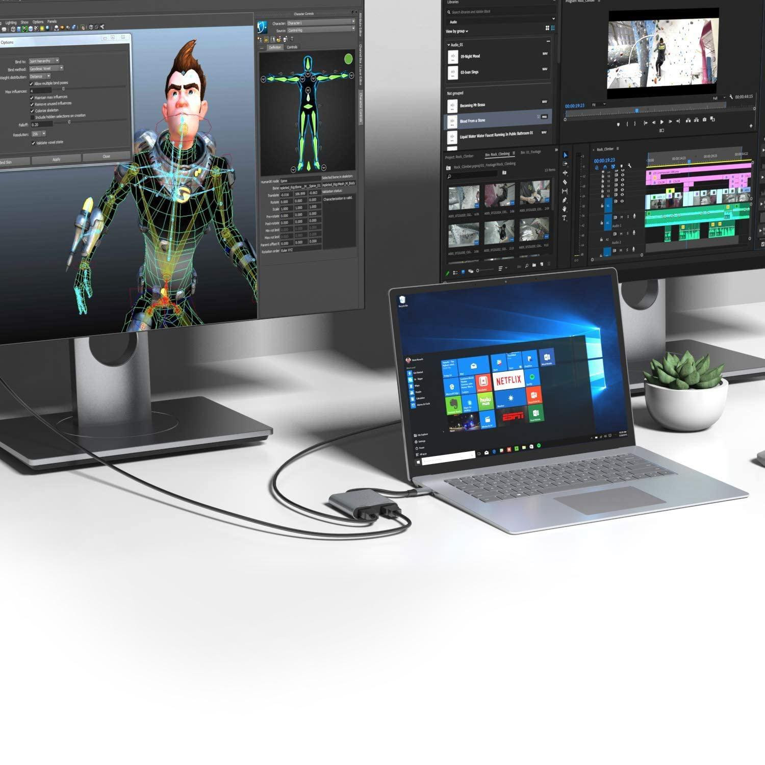 Adapter - USB-C naar 2x HDMI