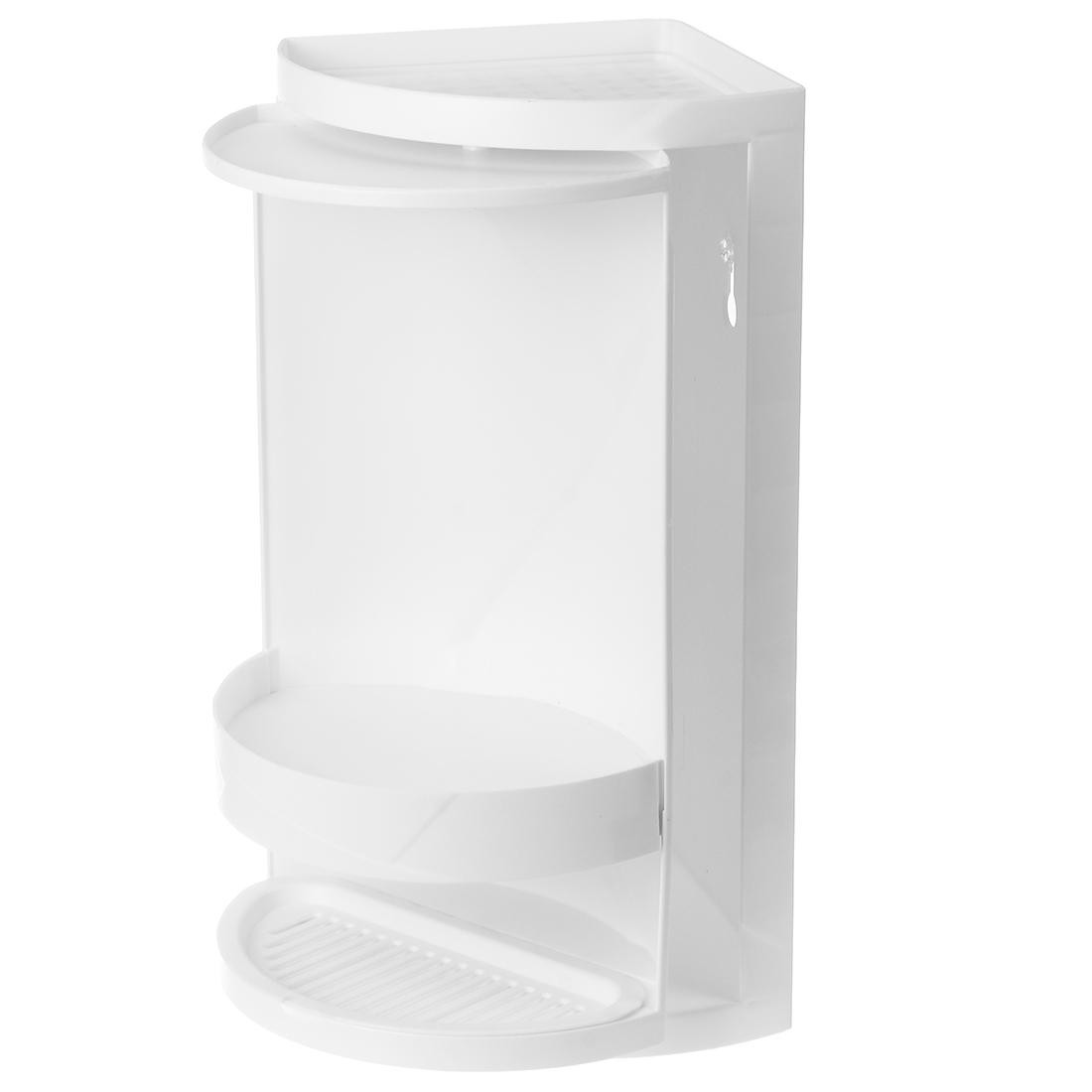 Rotatable Corner Cabinet for Bathroom - White
