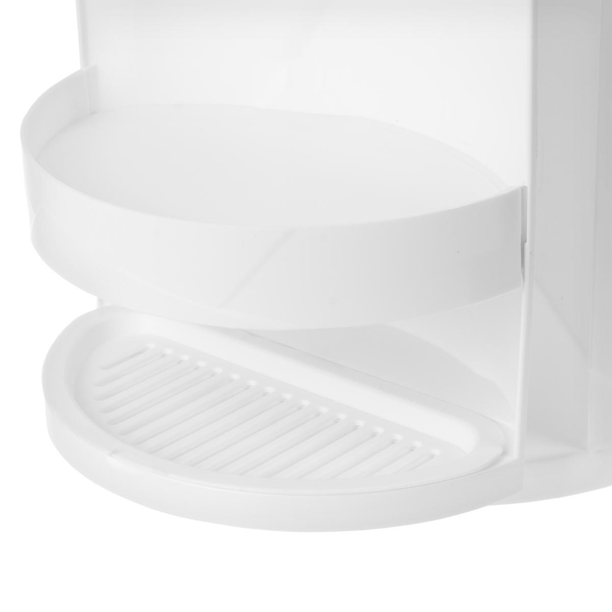 Rotatable Corner Cabinet for Bathroom - White