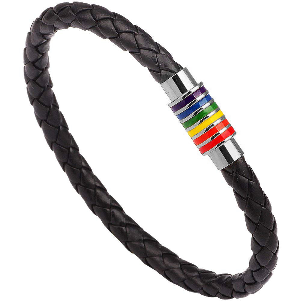 Pride Bracelet - Silver Rainbow - Magnetic lock