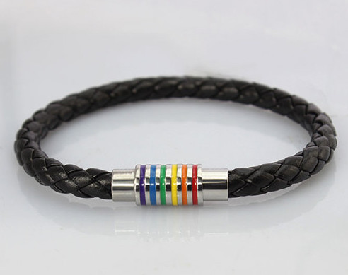 Pride Bracelet - Silver Rainbow - Magnetic lock