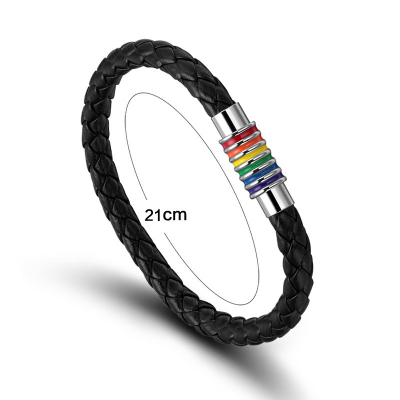 Pride Bracelet - Silver Rainbow - Magnetic lock
