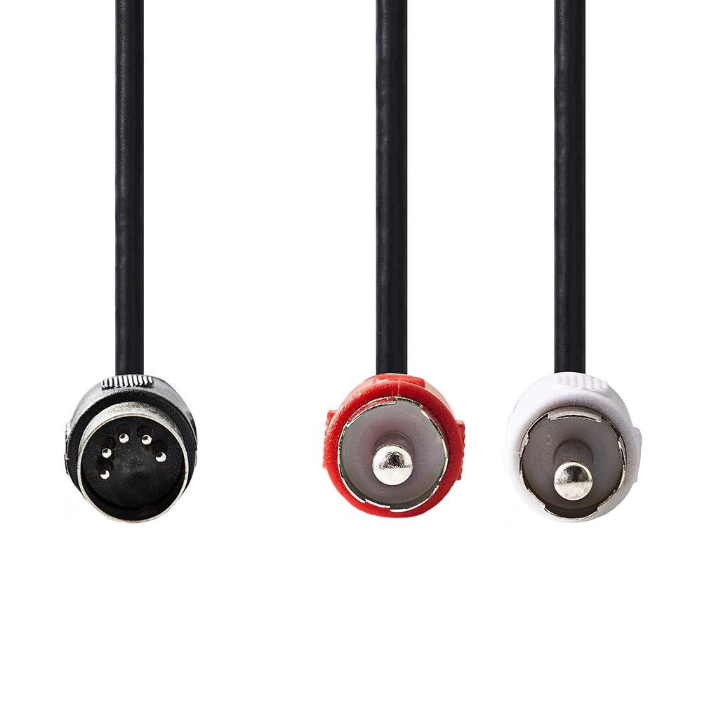 Cable de audio, DIN a 2X RCA - 1 m