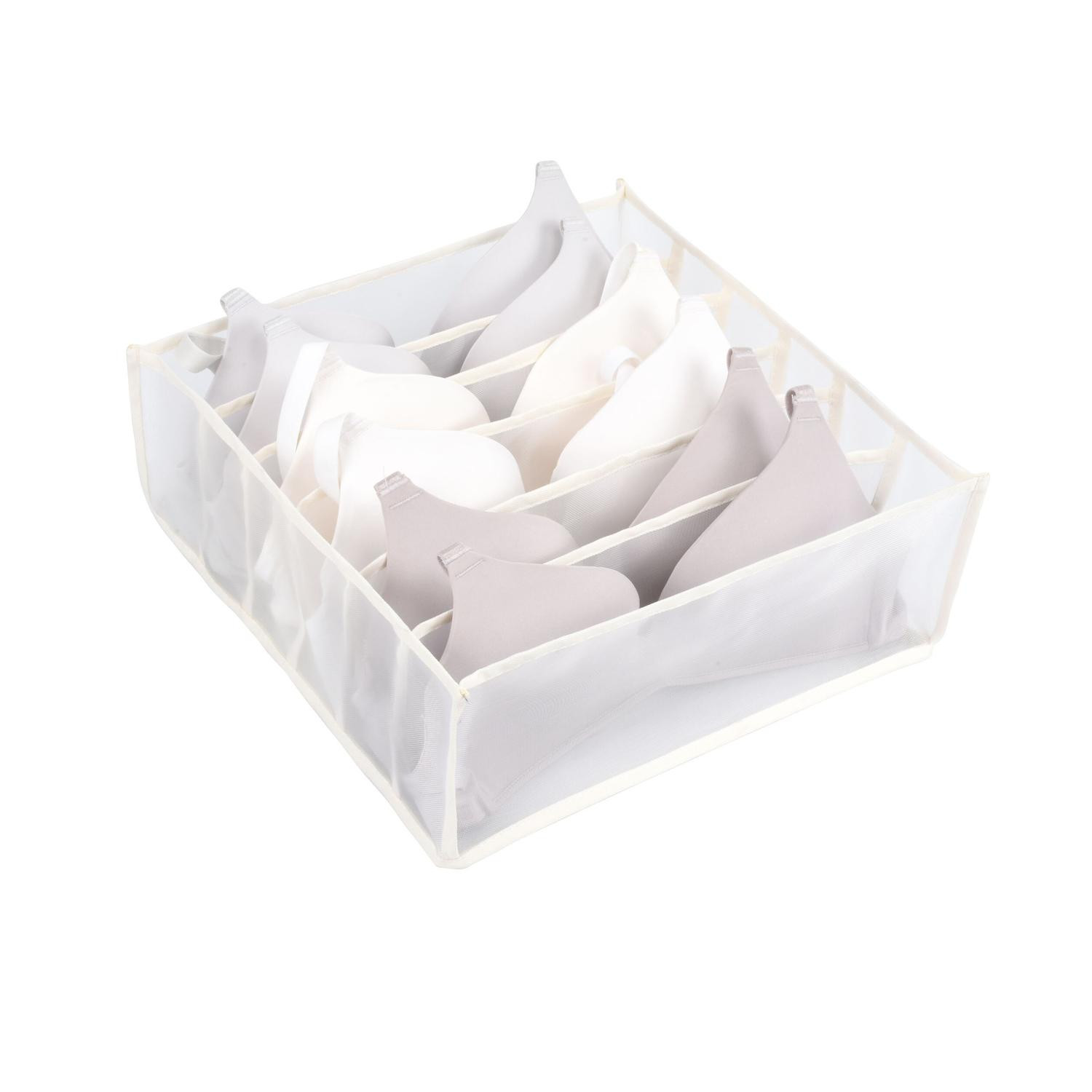 Organizer for Drawer, 6 Compartments - White