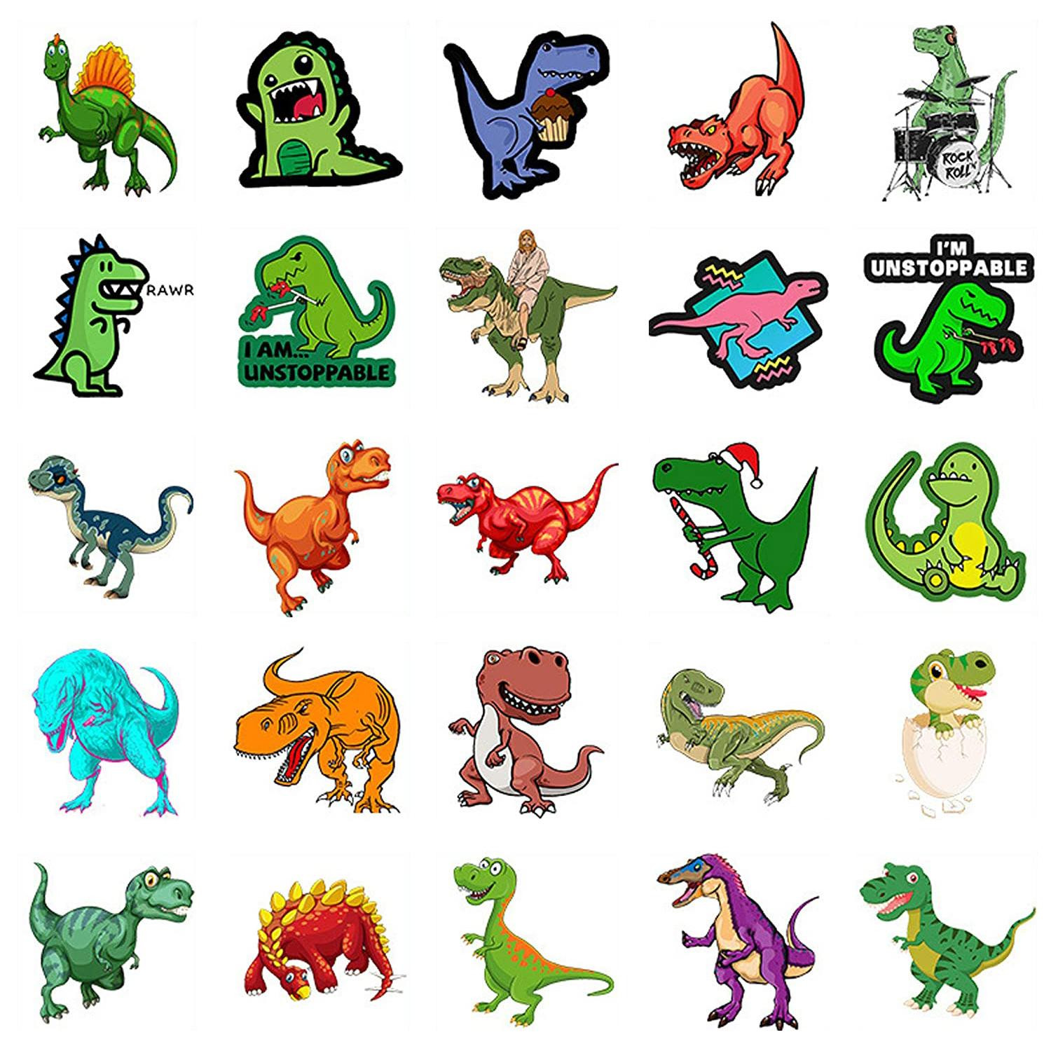 50 adesivi e decalcomanie - Dinosauri