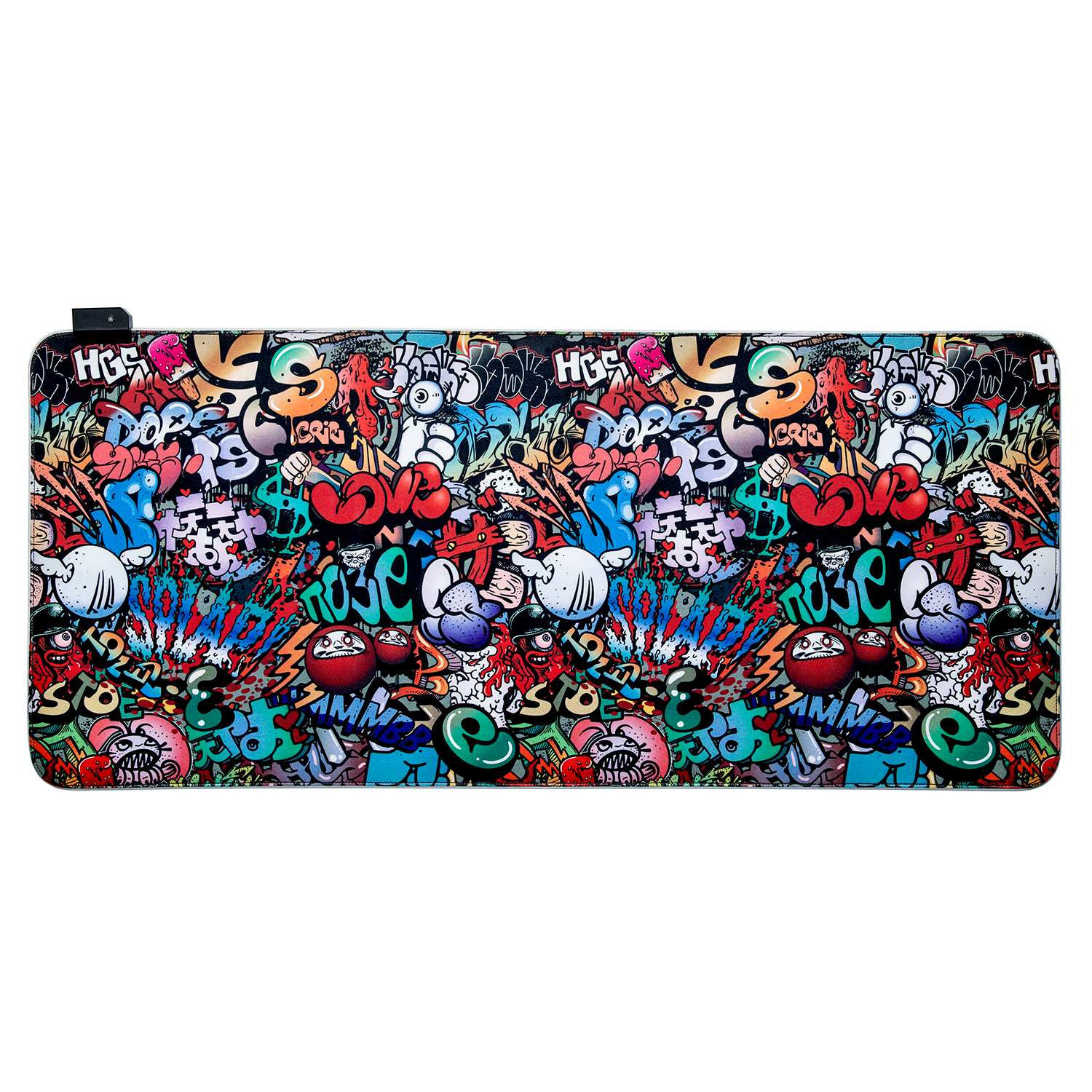 Tapis de Souris avec Éclairage RVB - Graffiti