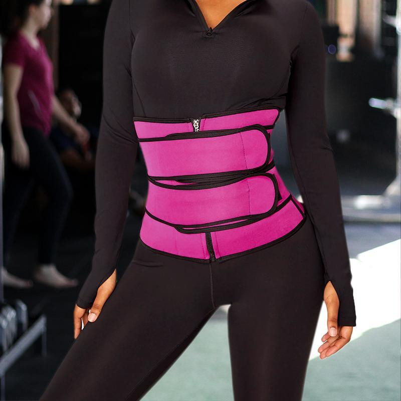 Corset de taille avec deux sangles - Rose