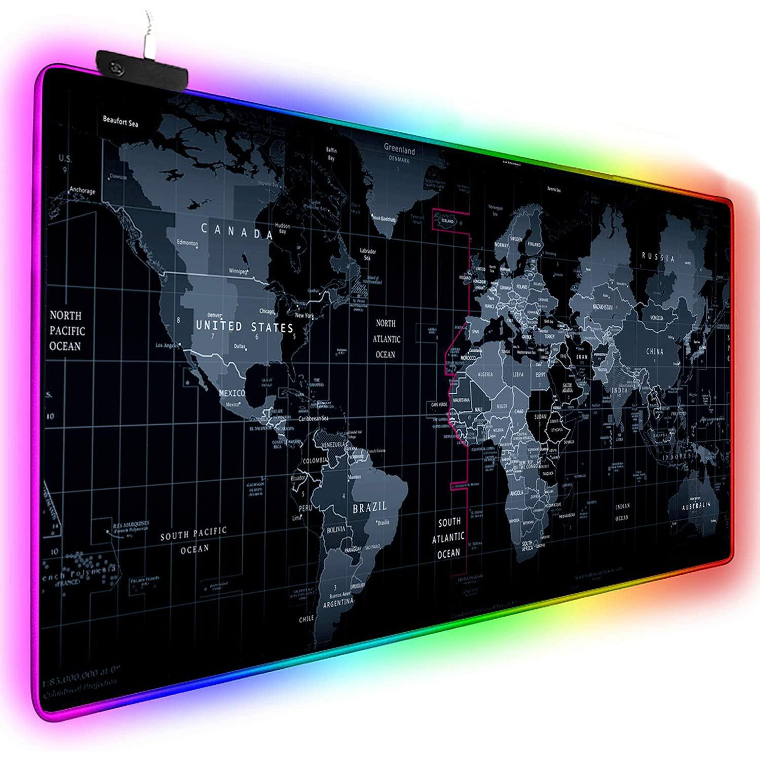 Gaming Mouse Pad with Light Loop - Map