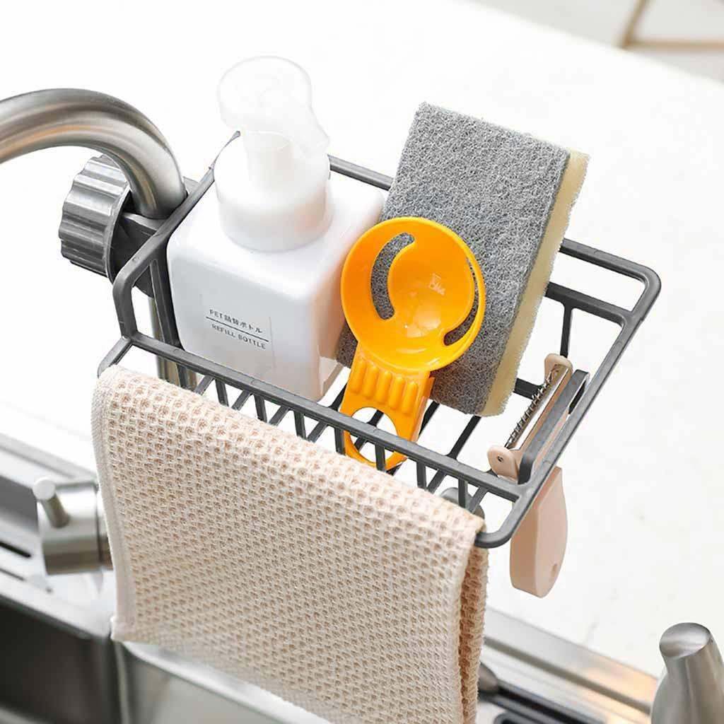 Adjustable Basket for Shower and Kitchen - Grey