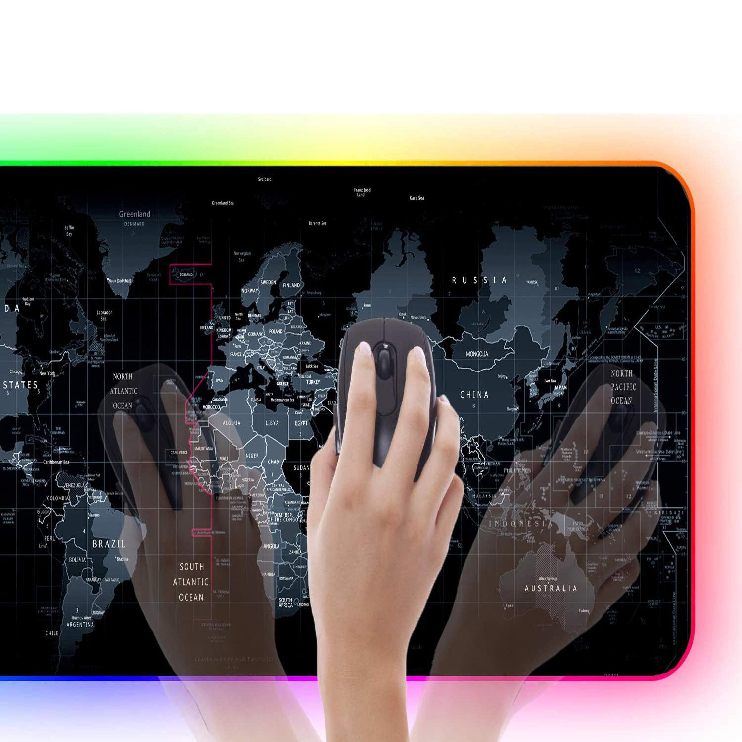 Gaming Mouse Pad with Light Loop - Map