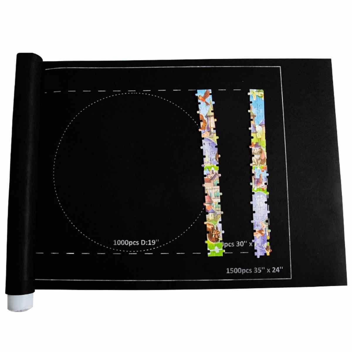 Puzzelmat van Vilt - Zwart