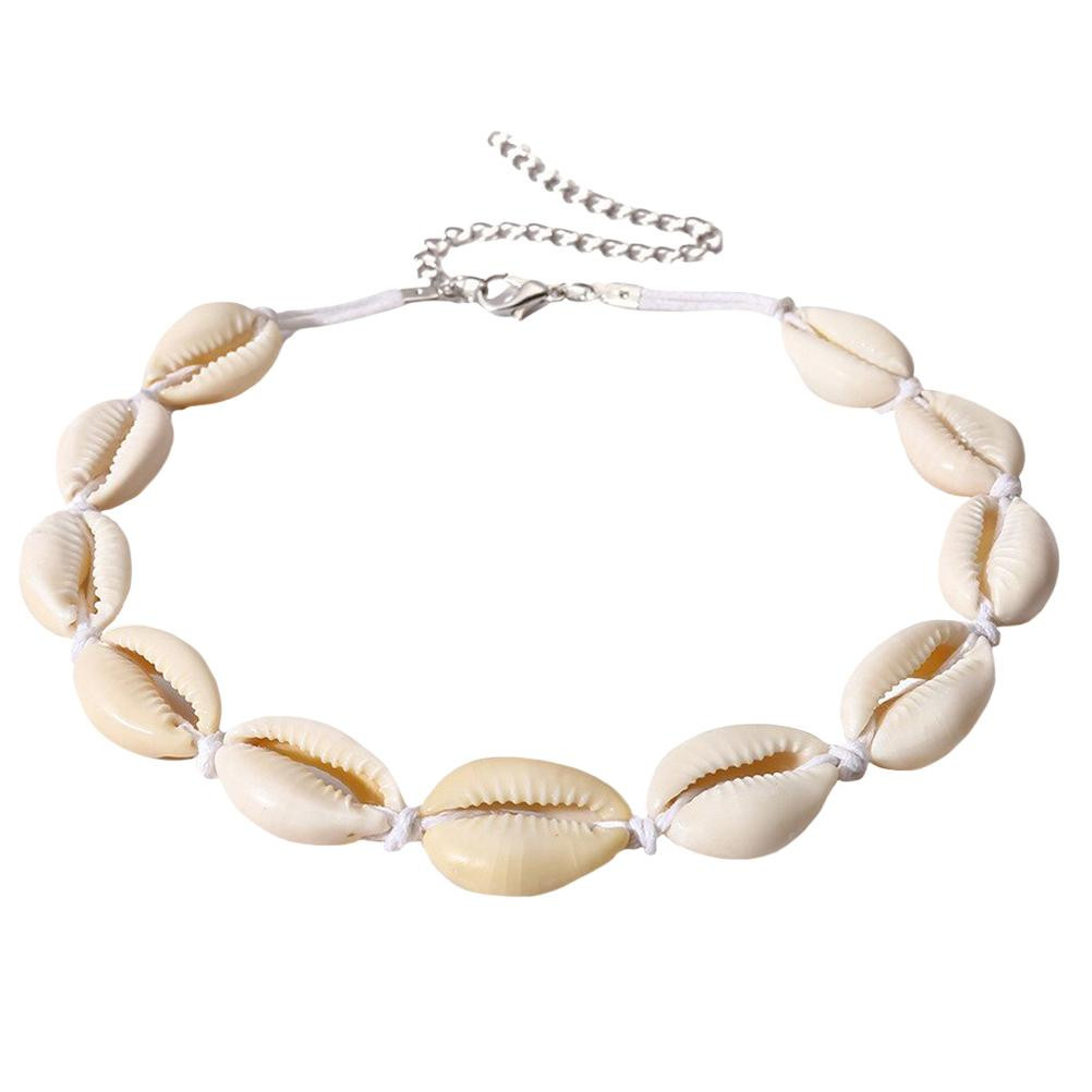 Colar Gargantilha com Conchas - Branco