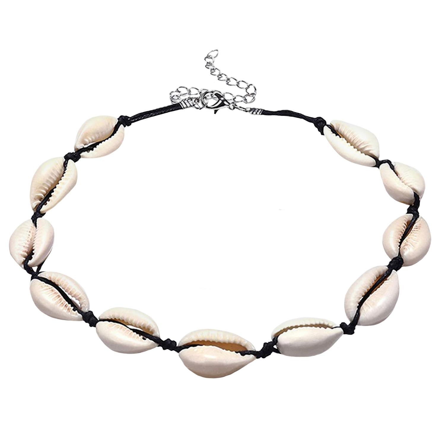 Collana Girocollo con Conchiglie - Bianca e Nera