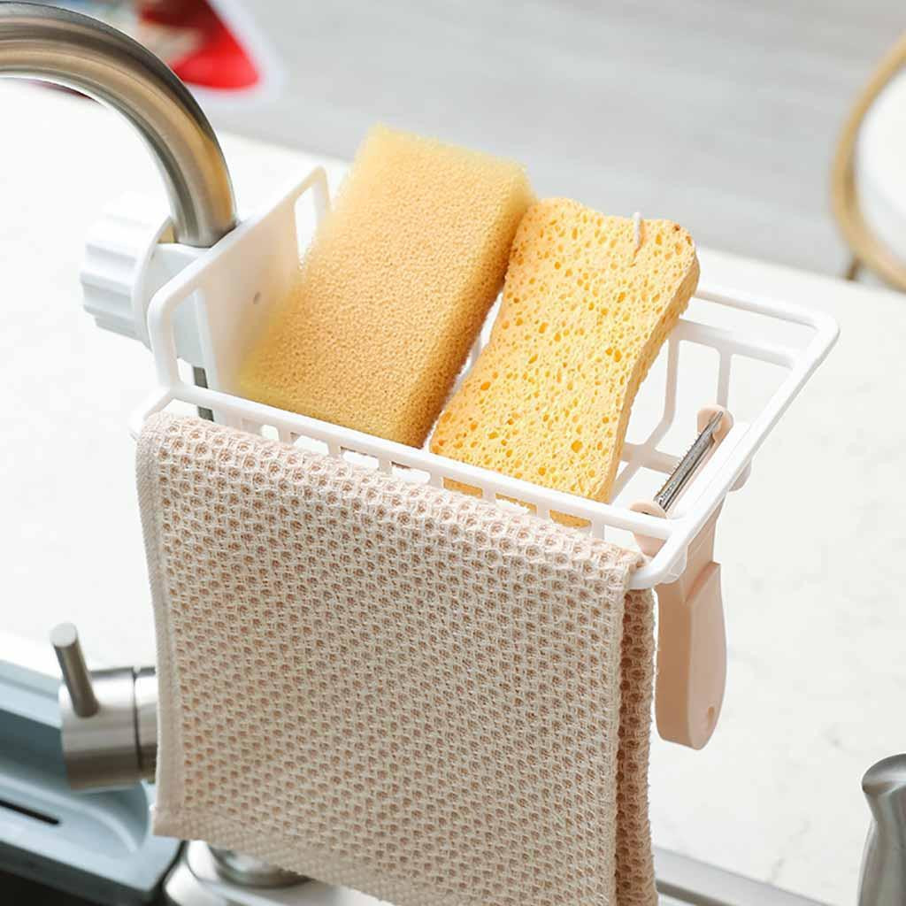 Cesta Ajustable para Ducha y Cocina - Blanco