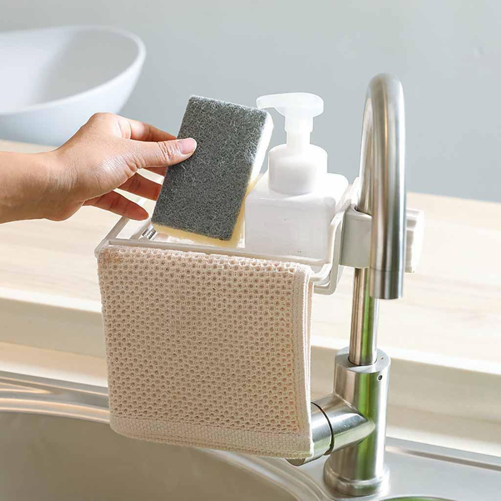 Adjustable Basket for Shower and Kitchen - White
