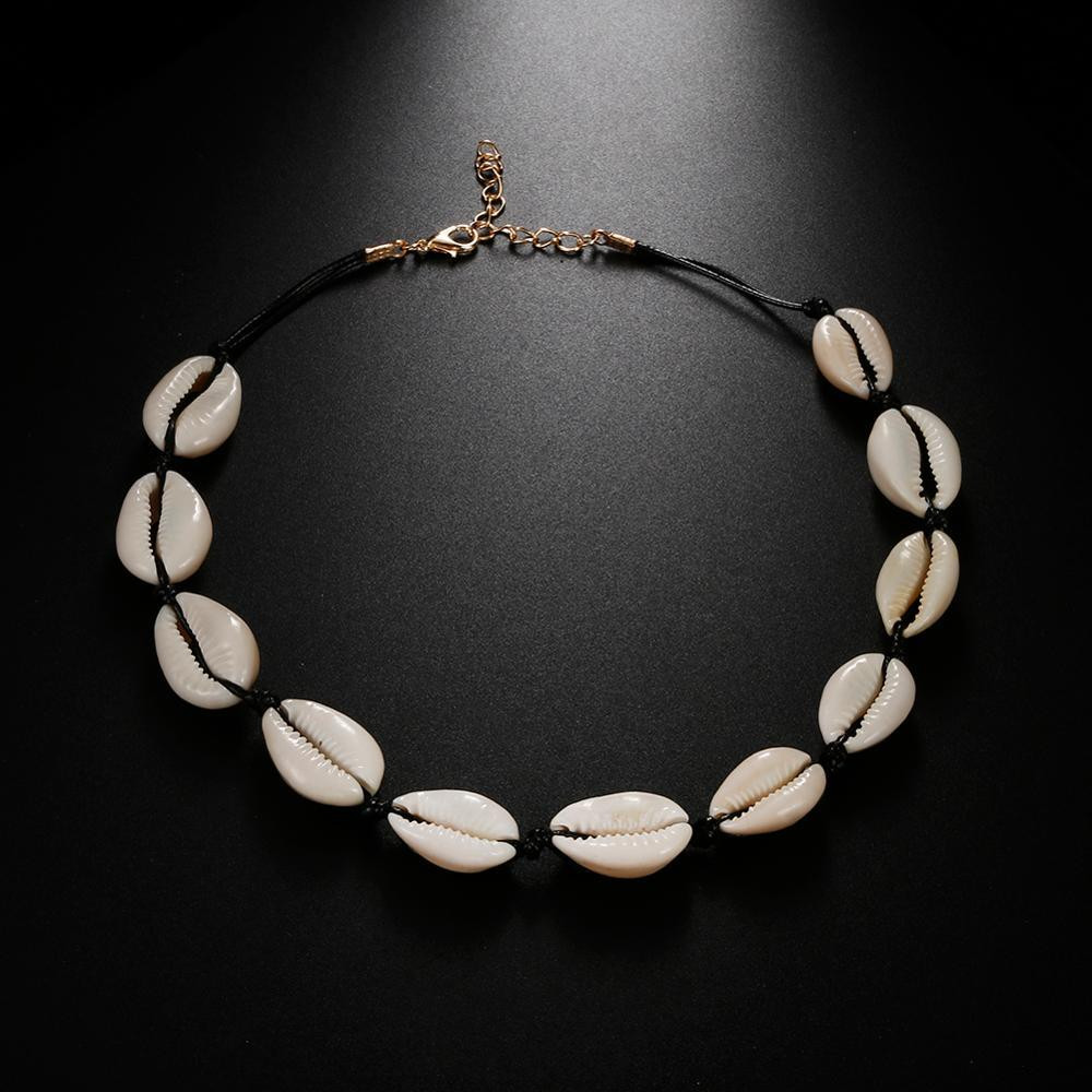Collana Girocollo con Conchiglie - Bianca e Nera