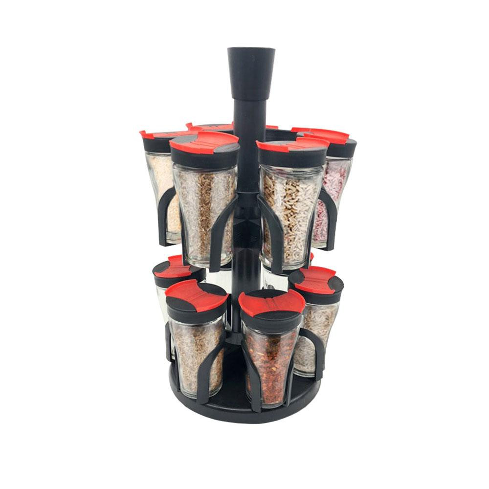 Rotatable Spice Rack - 12 Spice Containers
