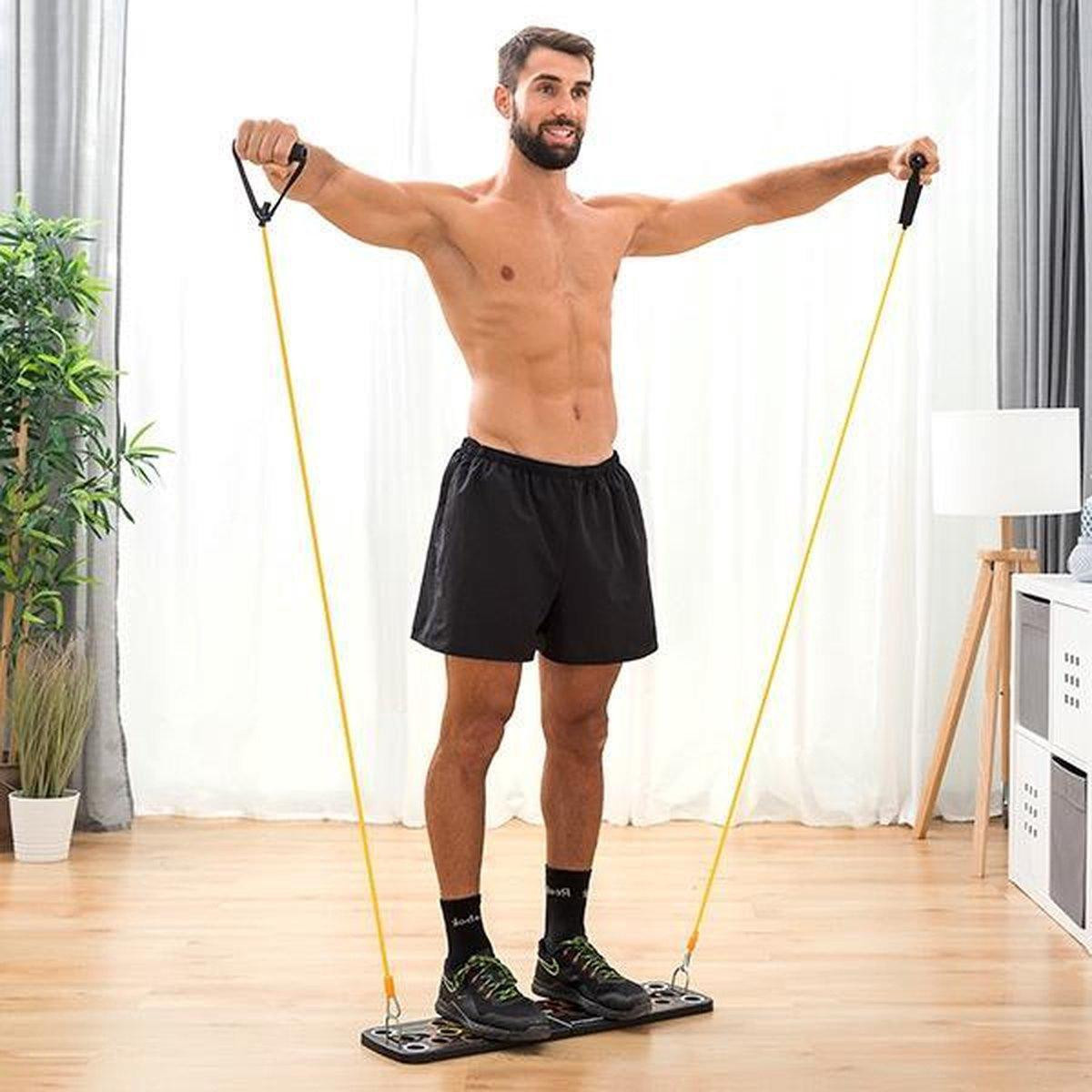 Workout Board with Exercise Bands