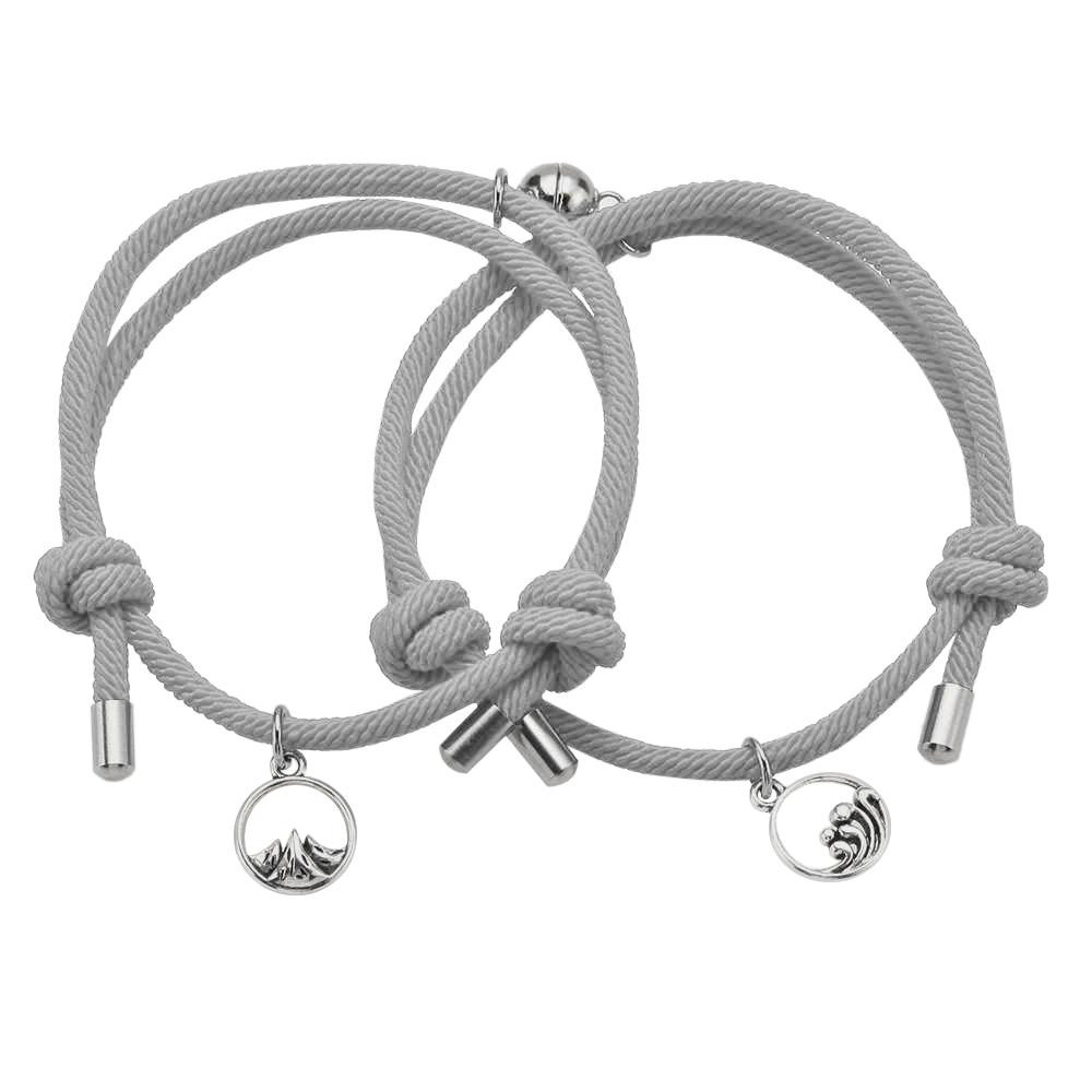 Coppia Bracciale con Magnete - Grigio