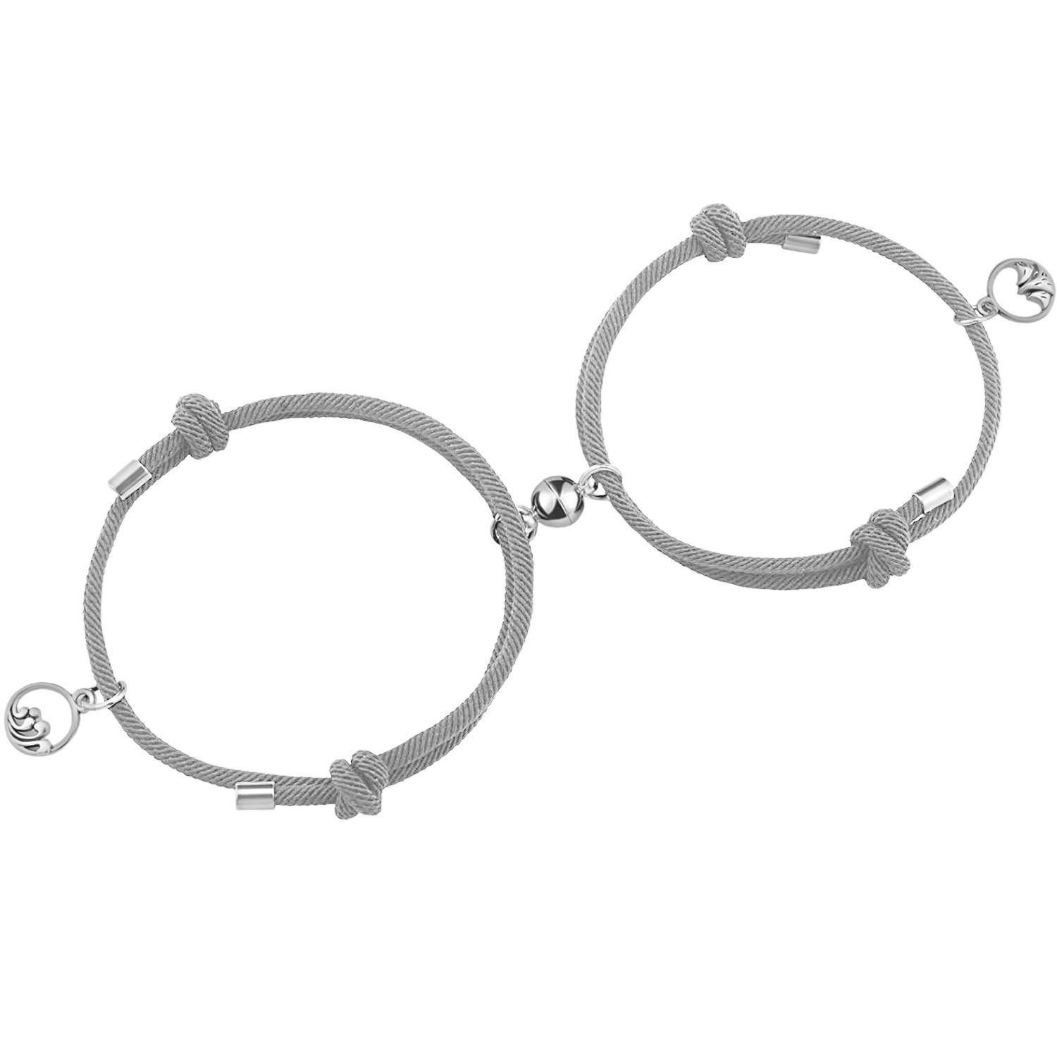 Coppia Bracciale con Magnete - Grigio