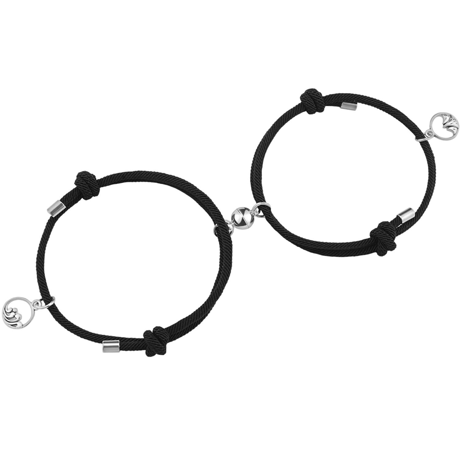 Coppia Bracciale con Magnete - Nero