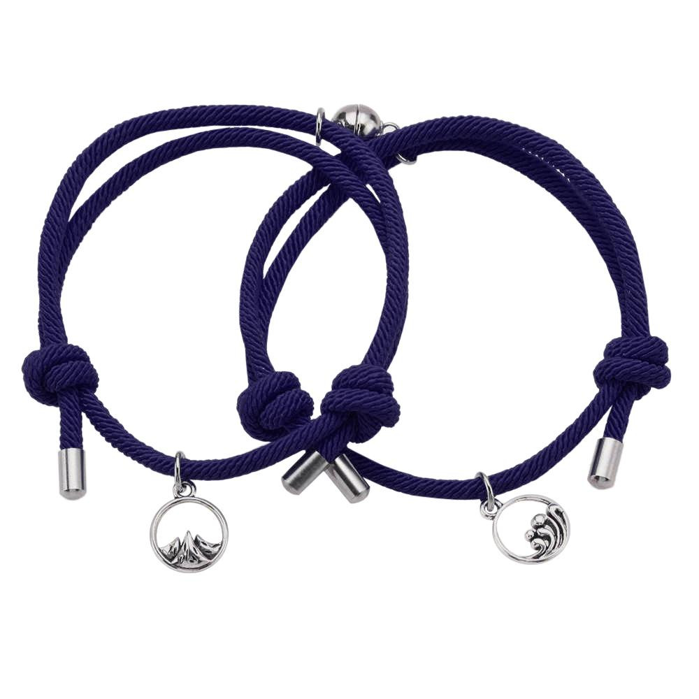 Pair Bracelet with Magnet - Blue